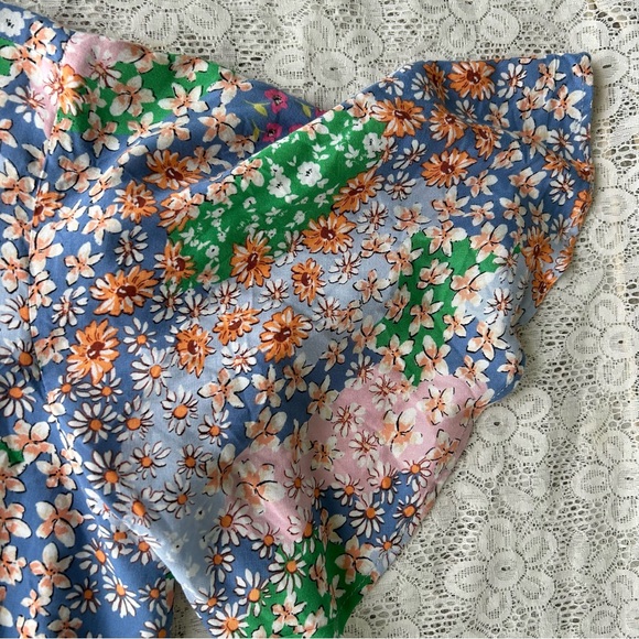 Topshop Austin floral print angel sleeve midi dress size 8 cut out - Picture 7 of 15